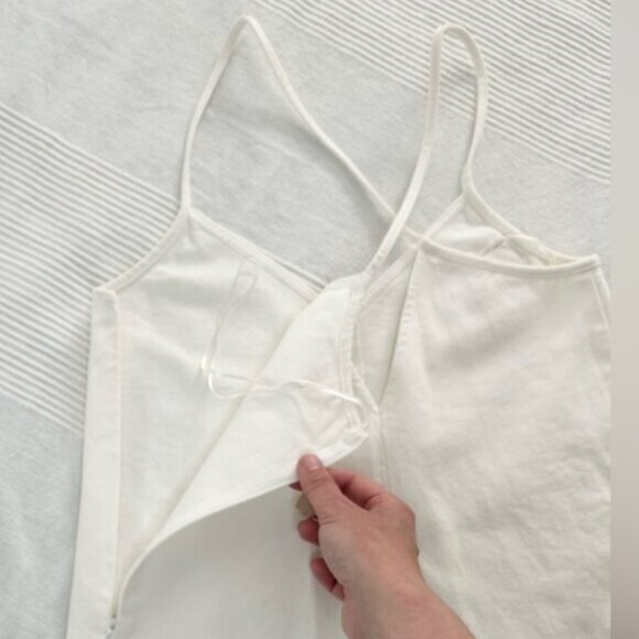 NWOT Zara White Overall Berit Romper Short - Picture 9 of 13